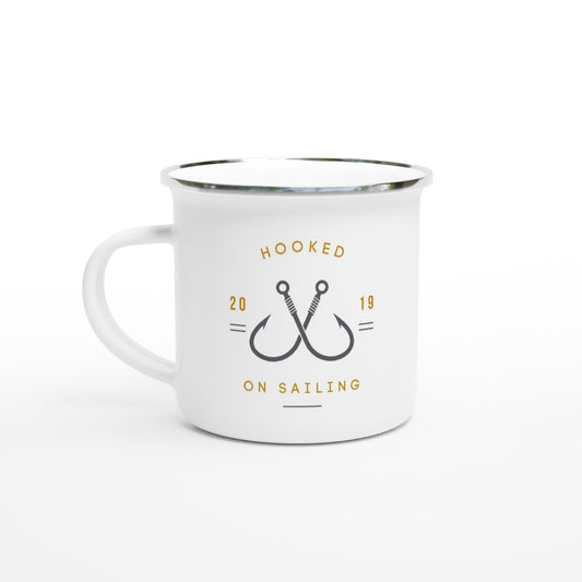 Hooked 2019 - White 12oz Enamel Mug